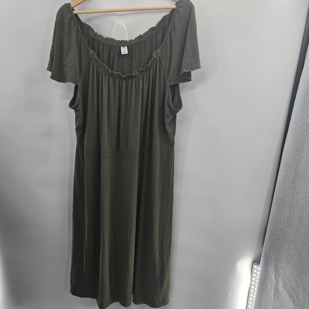 Old Navy Matcha Green Ruffle Midi Dress 3x
